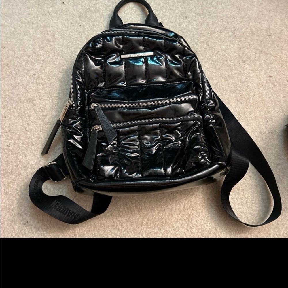 Steve Madden Black Mini Backpack